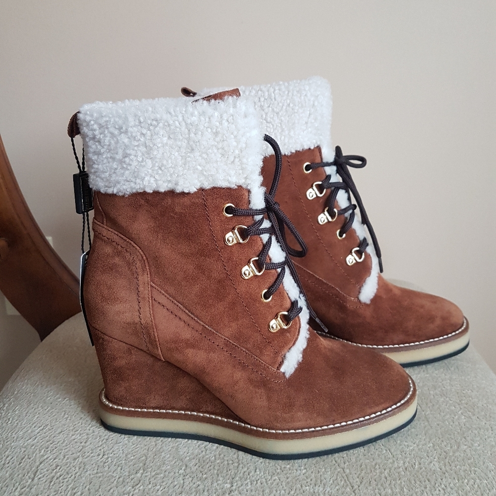 ❤Napoleoni❤ Suede/Leather/Shearling Boots